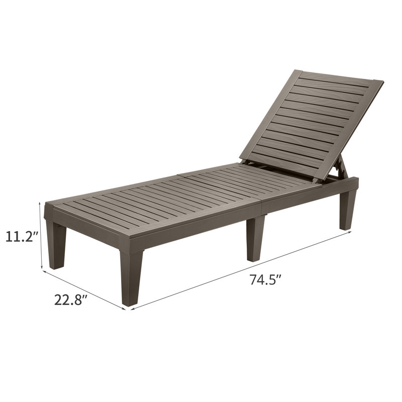 Chaise longue d'extérieur Elainea, Taupe