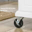 Table de chariot de cuisine polyvalente avec comptoir en acier inoxydable, tiroir, porte-serviettes, étagère à épices et rangement, banc de travail mobile blanc