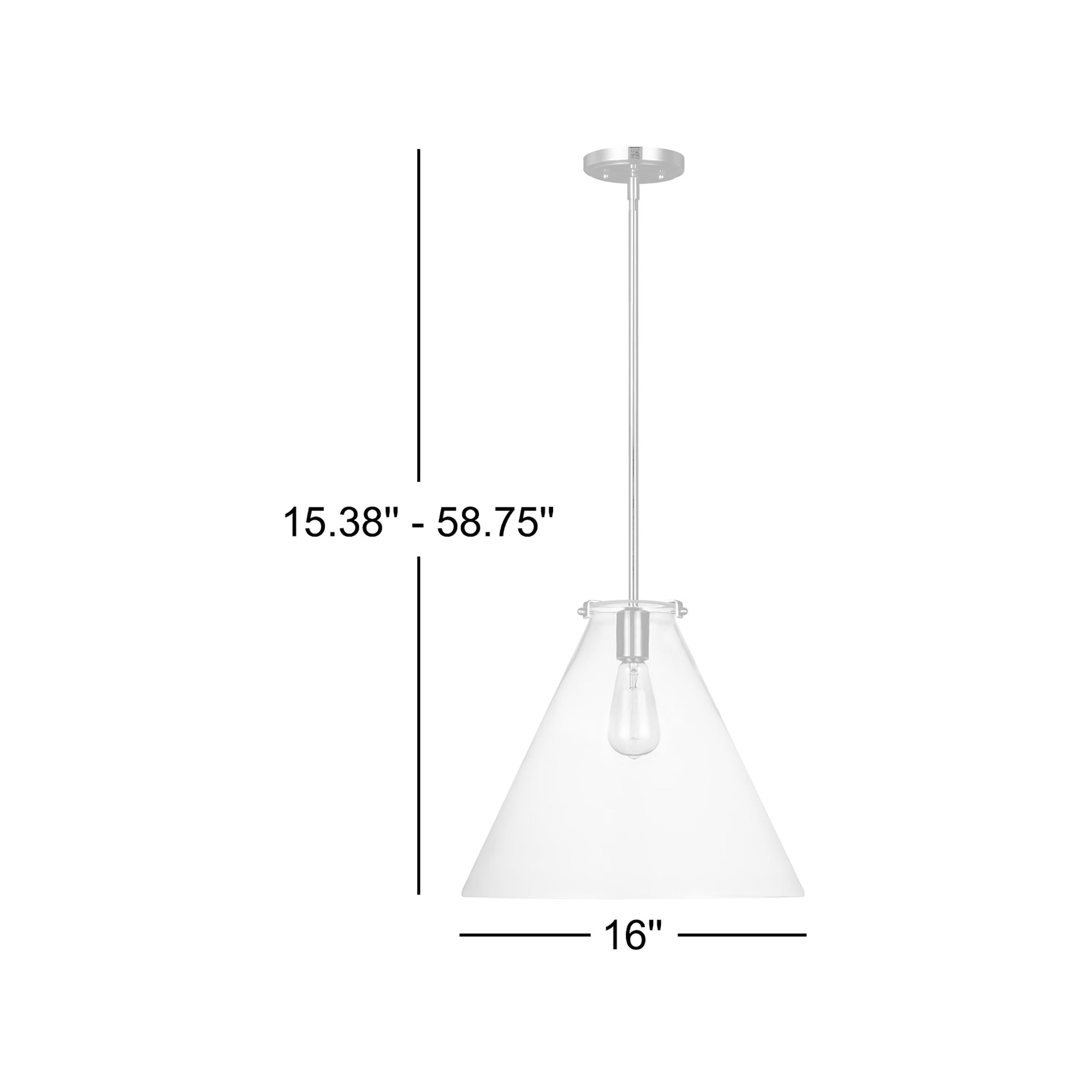 Catryn Single Light Glass Dimmable Pendant, Brushed Nickel