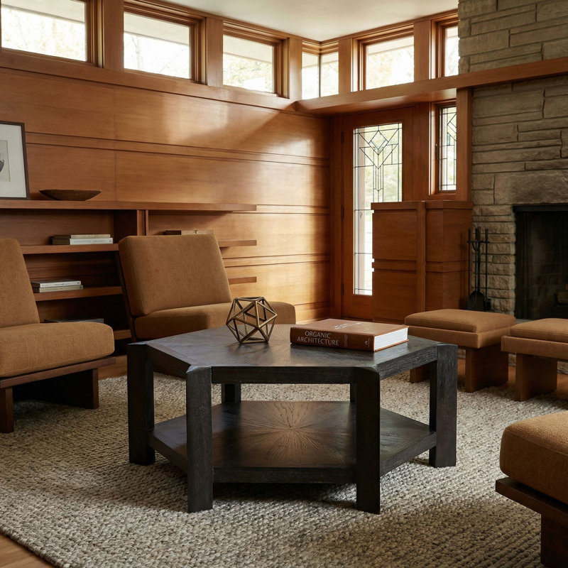 Yuhuda Solid Wood Coffee Table