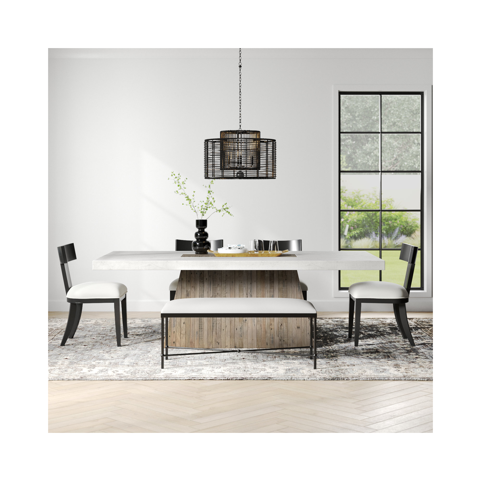 Ines 47" Pedestal Dining Table