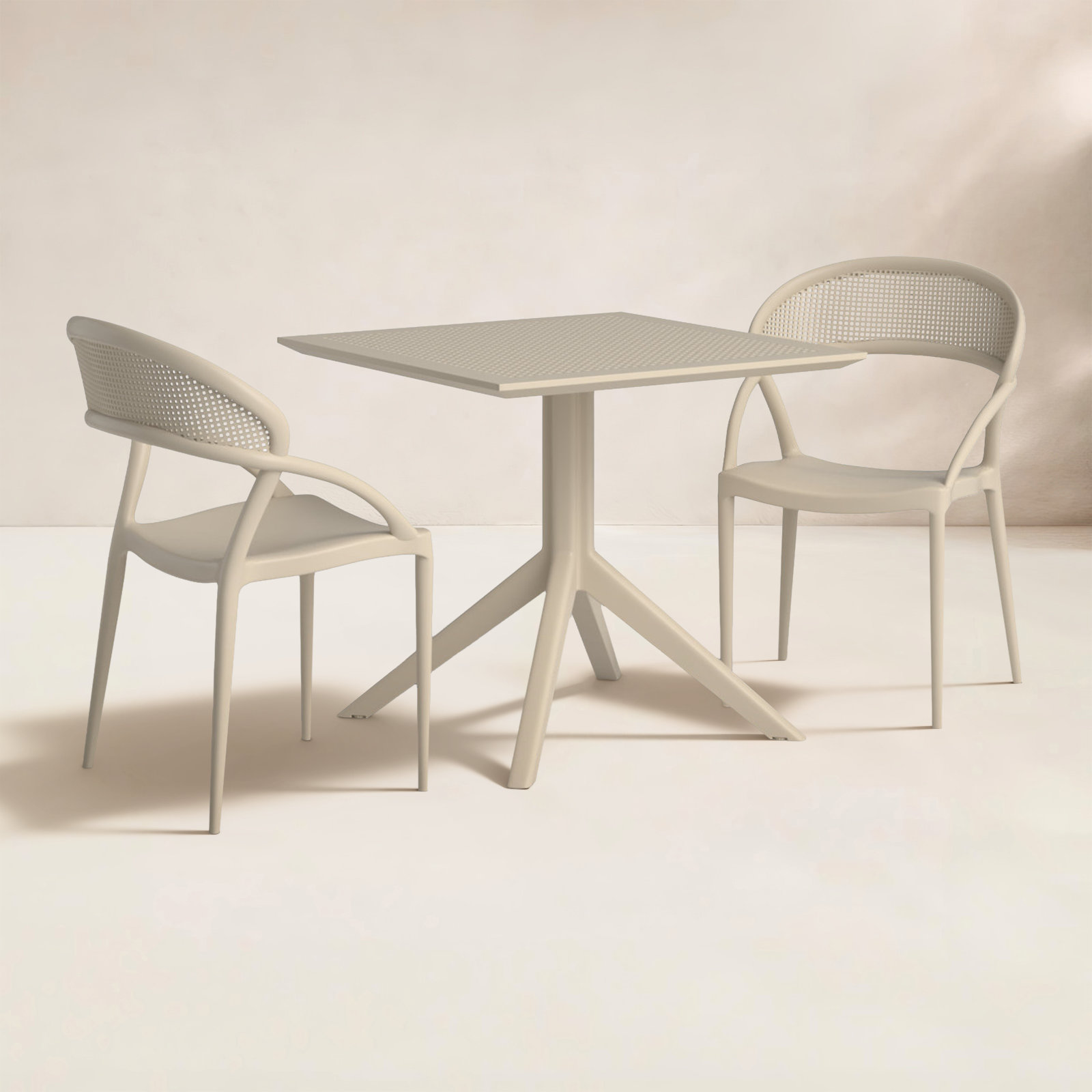Farrah 32" Patio Bistro Set, Taupe