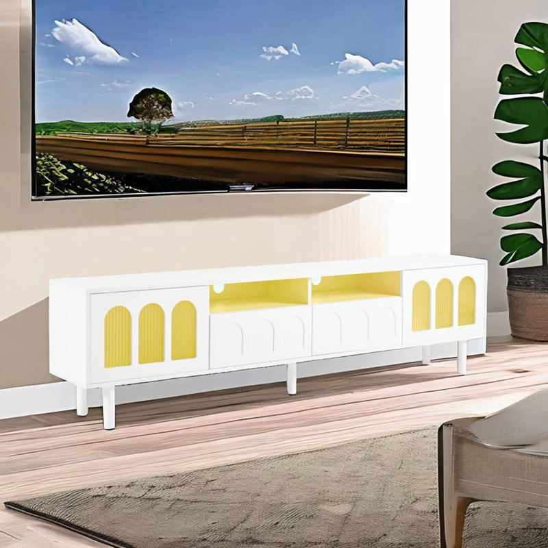 Cream Style Tv Stand, White