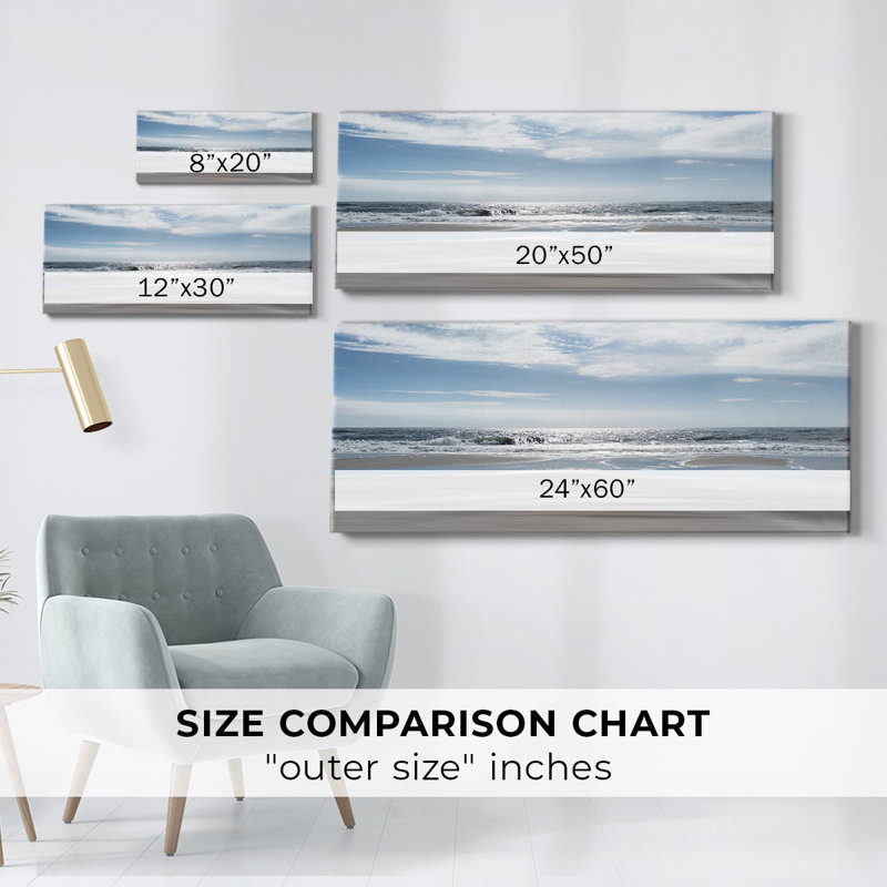 Beach Bliss, H 8 po x l 20 po x P 1,5 po