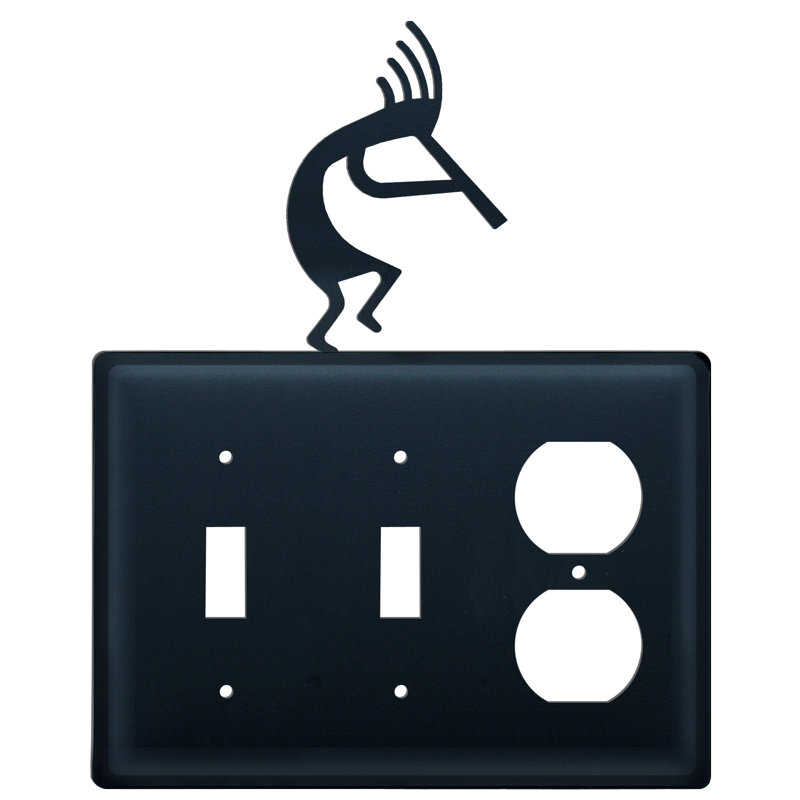 Kokopelli 3-Gang Duplex Outlet / Toggle Light Switch Combination Wall Plate