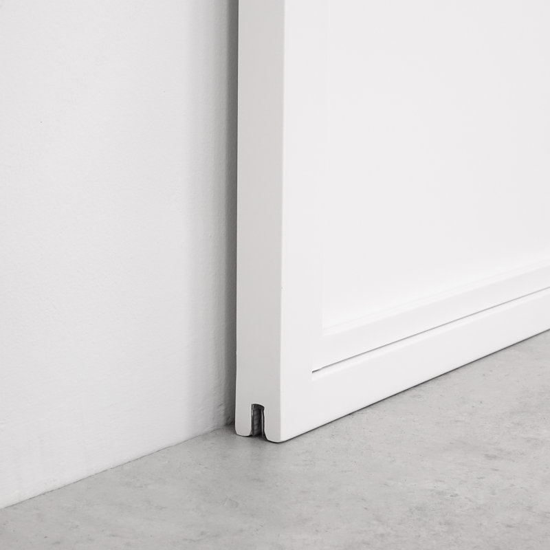 Metal Sliding With Frosted Glass Barn Door