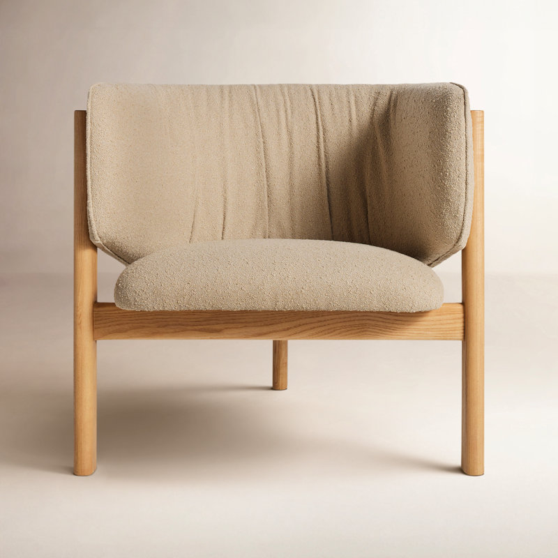 All In Upholstered Accent Chair, Kelso Camel, Natural