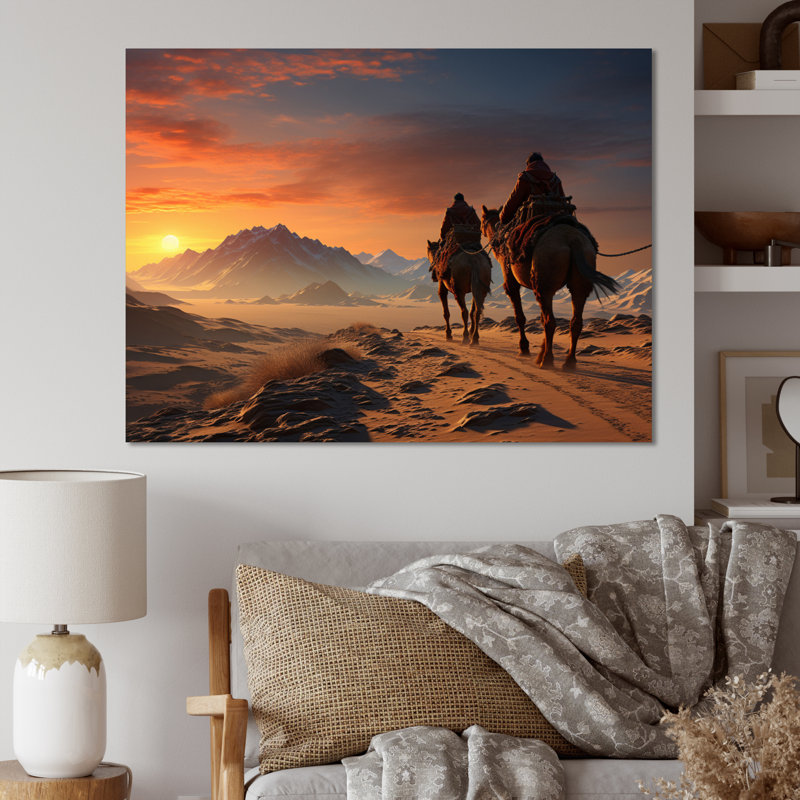 Asian Art Silk Road VII, reproduction d'art sur toile, H 12 po x l 20 po x P 1 po, Toile tendue