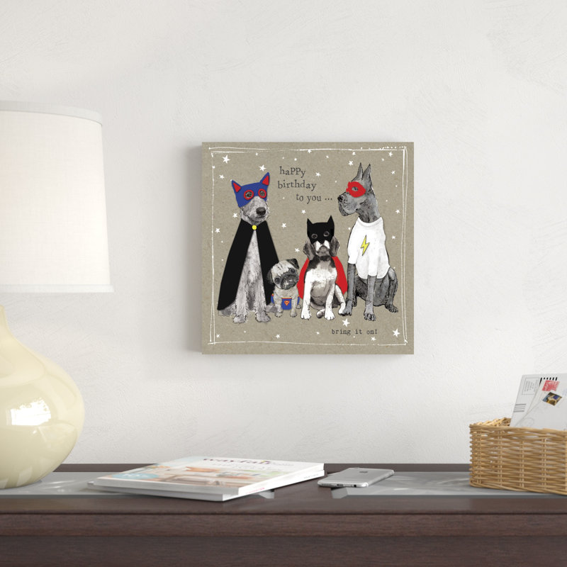 Fancypants Cool Dogs III, H 12 po x l 12 po x P 1,25 po