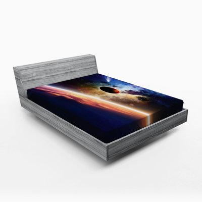 Outer Space Microfiber Fitted Sheet