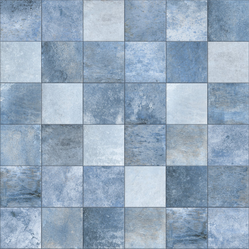 Carreau de porcelaine 9,75 "x 9,75" Nusa, Saphir