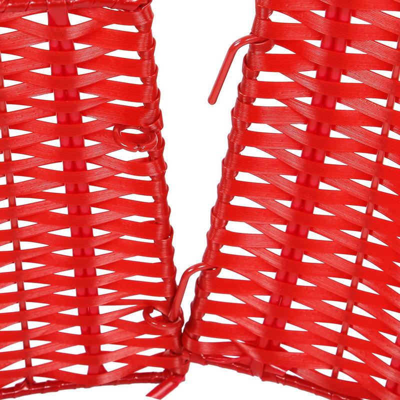 Cade Rattan Tree Skirt, Red