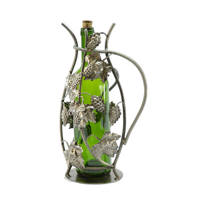 Grape Vine Single Bottle Tabletop Wine Bottle Holder by Wine Bodies