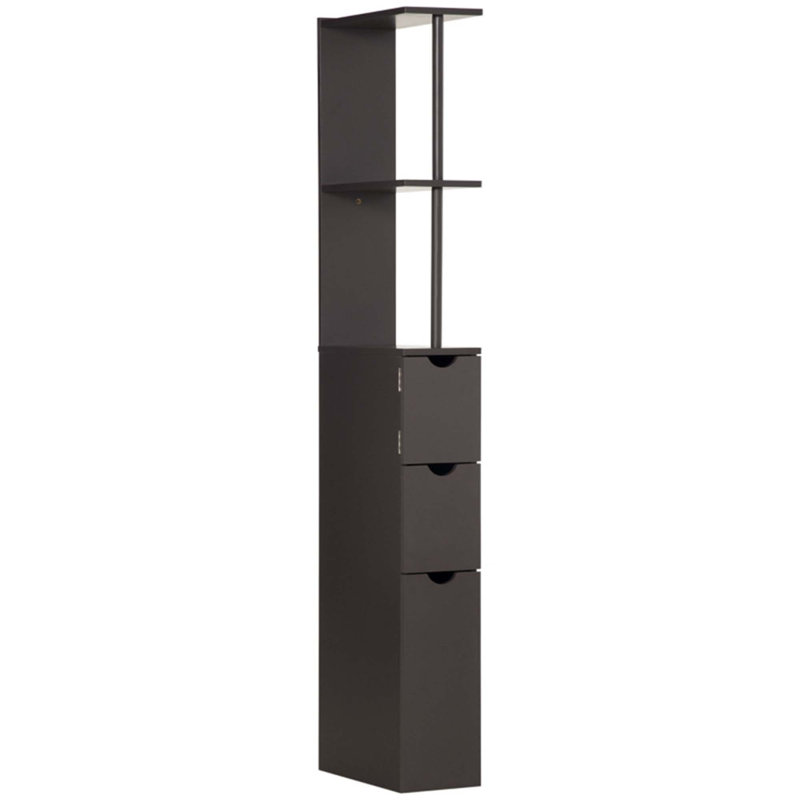Armoire de rangement pour salle de bain, Noir