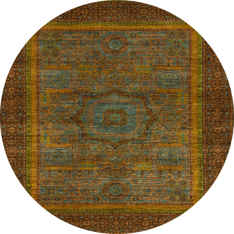 Abstract Indoor Rug, Round 4'