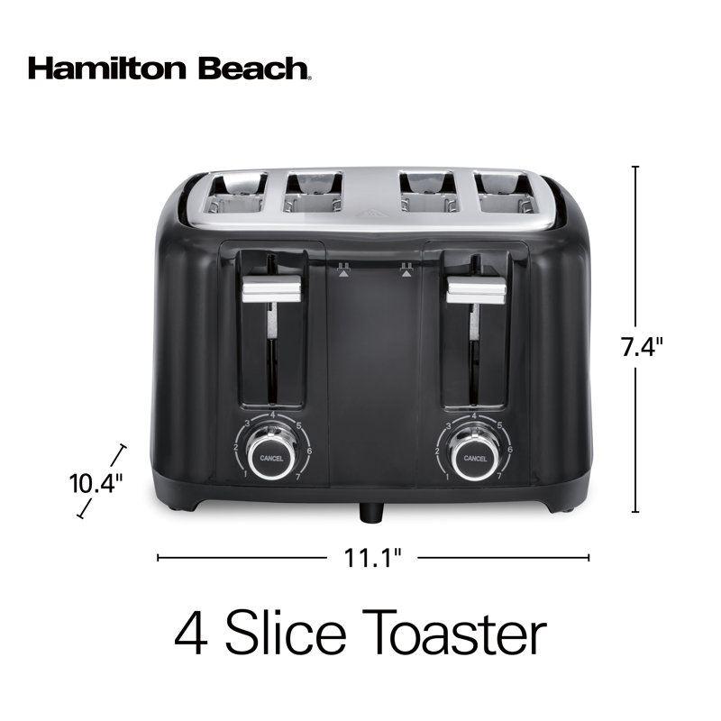 Hamilton Beach 4 Slice Toaster, Black