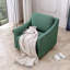 Fauteuil pivotant en lin et coton