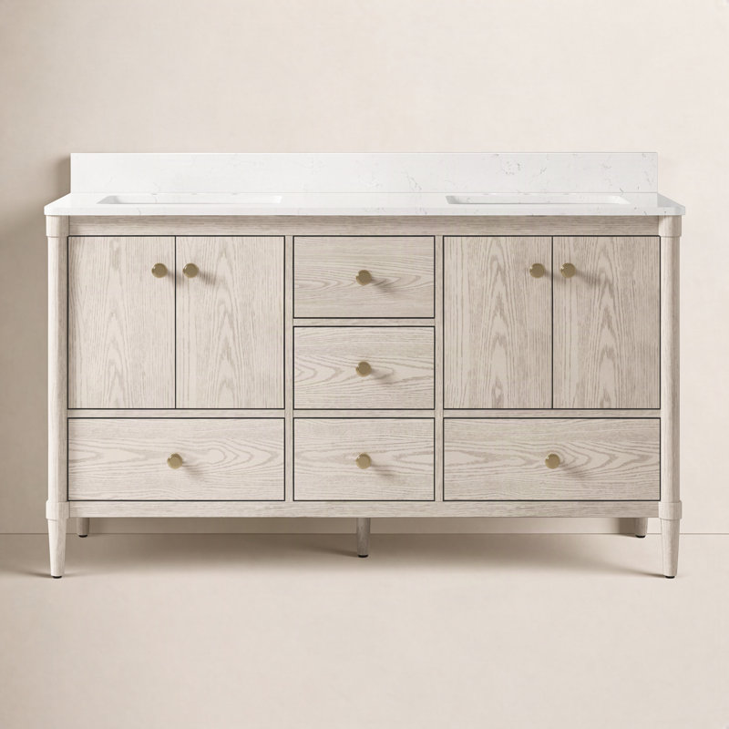 Ensemble de meuble-lavabo double 60 po Gabby , 60"
