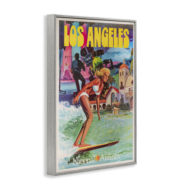 Estampe numérique de voyage rétro Los Angeles, design par Vintage Posters, H 18 po x l 12 po, Estampe numérique Farmhouse