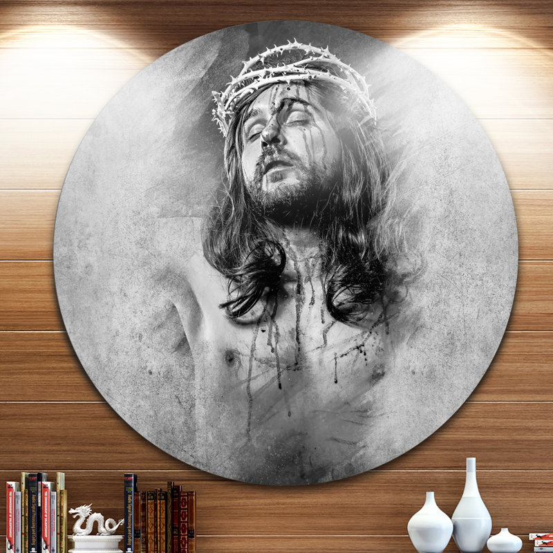 «Jesus Christ», impression, H 30 po x l 40 po x P 1,5 po, Bois
