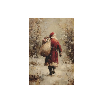 Classic Christmas Unframed Canvas Wall Art  24" X 36"