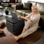 Repose-pieds l 18,5 po avec base pivotante à 360 ° en bois d'acacia entièrement assemblée-221607721