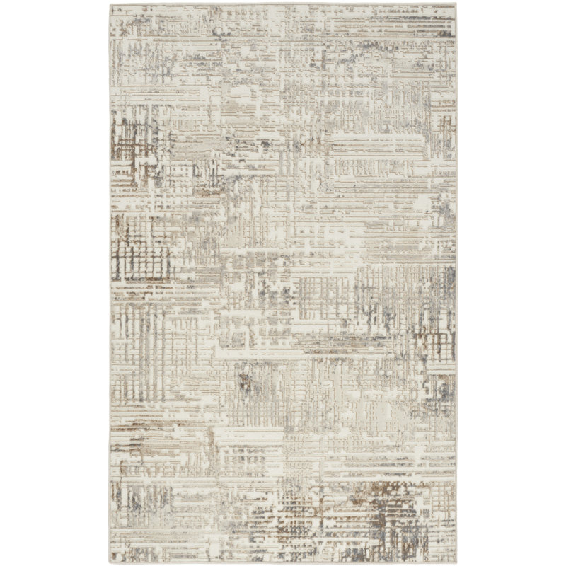 Tapis gris crème Calvin Klein CK005, Rectangle 3 pi 2 po x 5 pi
