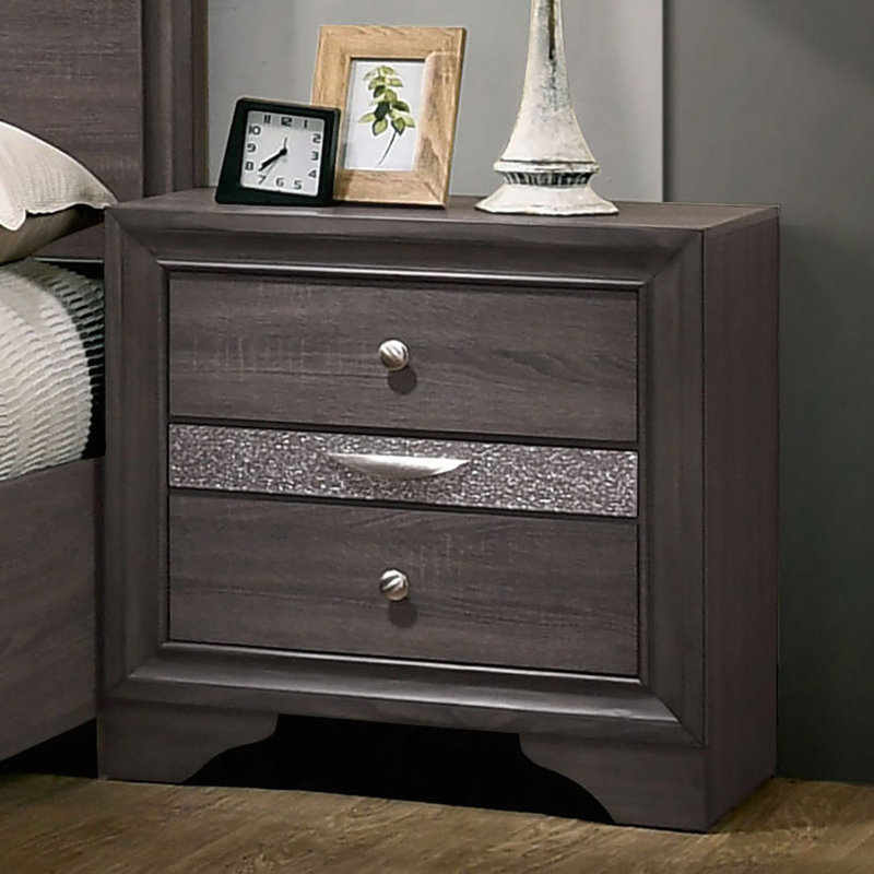 Table de chevet 1Pc, Gris