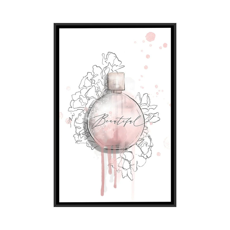 Magnifique - reproduction d'art murale - toile encadrée, H 40 po x l 26 po, Cadre flottant sans passe-partout, Noir