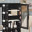 35" Black Vanity Set with Vanity Chair, 3-Color Dimmable Mirror & Charging Station, Modern Bedroom Makeup Table with Drawers and Side Cabinet-220005857