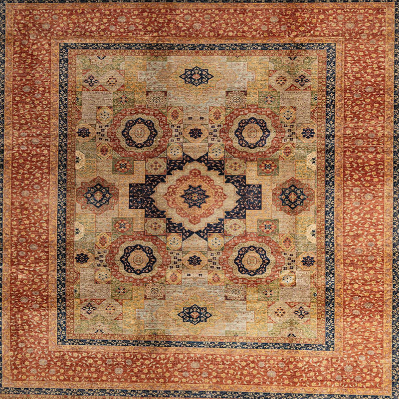 Hanabury Southwestern Indoor Rug, Square 3'