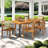 Ricardo 6 - Person Acacia Wood Patio Dining Set with Rectangular Table-40512860