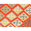 Tapis orange / gris en laine noué à la main Paylor Kilim
