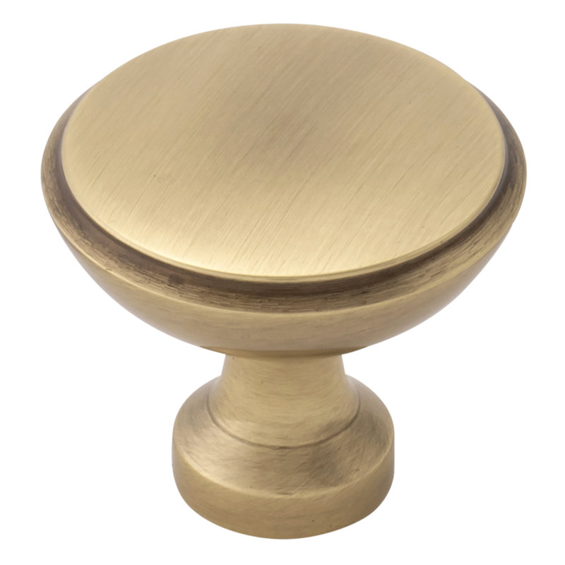 Edgewood Round Knob, Antique Brass