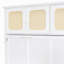 Lit escamotable double avec bureau et armoires en rotin, lit mural peu encombrant pour le bureau à domicile-902056704