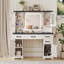 Bureau de coiffeuse Farmhouse avec miroir et lumières-1977157661