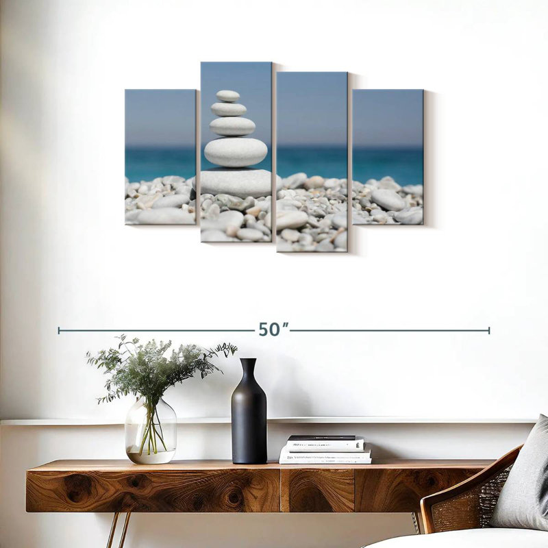 Kerrick Pebble Stack By The Beach, 22'' H x 36'' W