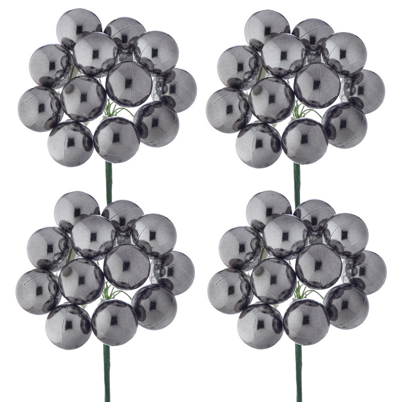 Boule de 30 tiges en plastique incassable 30 mm Shiney , Étain