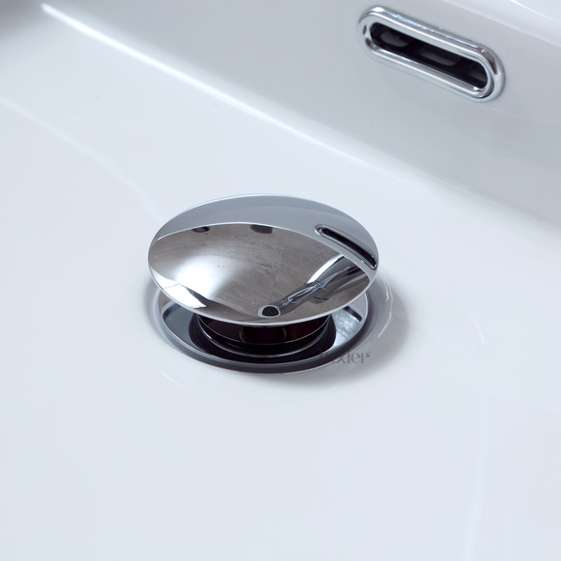 Pop-Up Bathroom Sink Drain Stopper with Overflow, Chrome