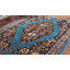 Tapis rétro vintage bleu / noir Hamadan 265-296062269