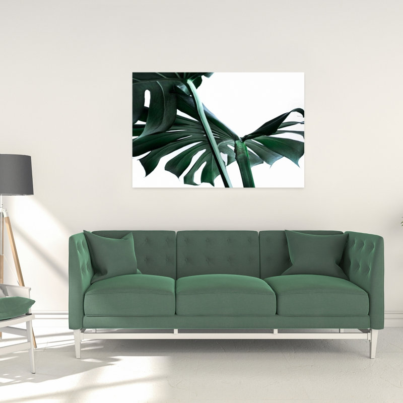 Toile exotique verte Monstera Deliciosa | Décoration florale