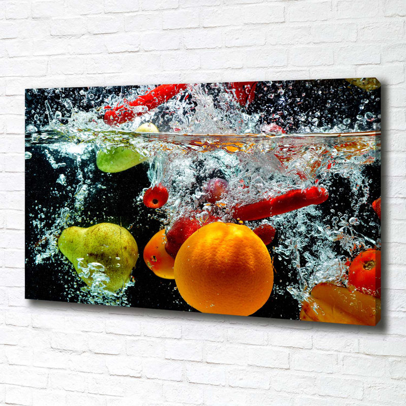 Fruit Under Water - Wrapped Canvas Print