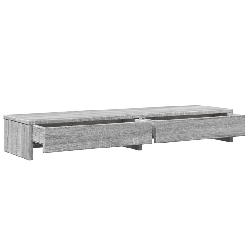 Barra Manufactured Wood Monitor Stand, 15cm H x 100cm W x 27cm D, Grey Sonoma