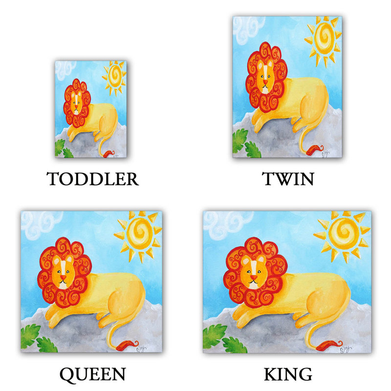  nJoy Art Lion Microfiber Duvet Covers, King