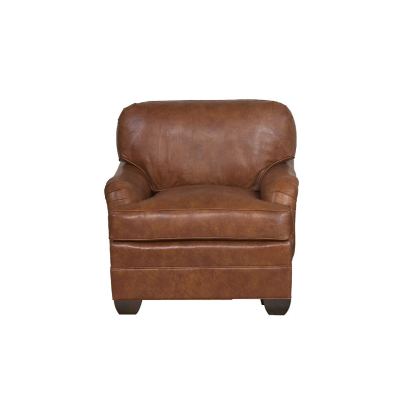 East Lake 36.5" Chair, Gatsby Brown Sugar Genuine Leather, Casa Blanca