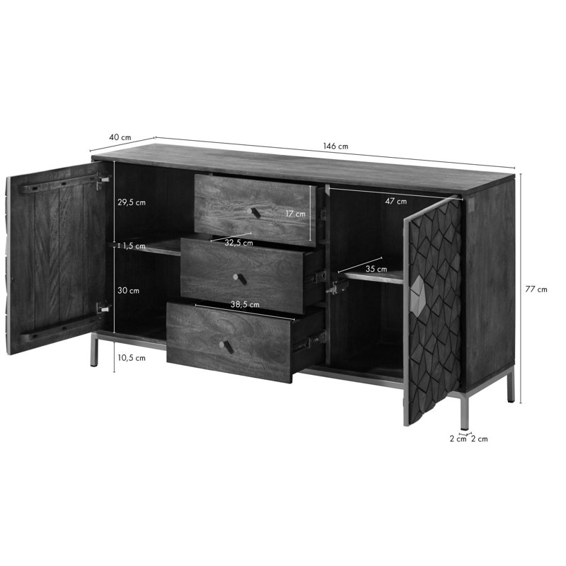 DIAMOND Wardrobe, Black