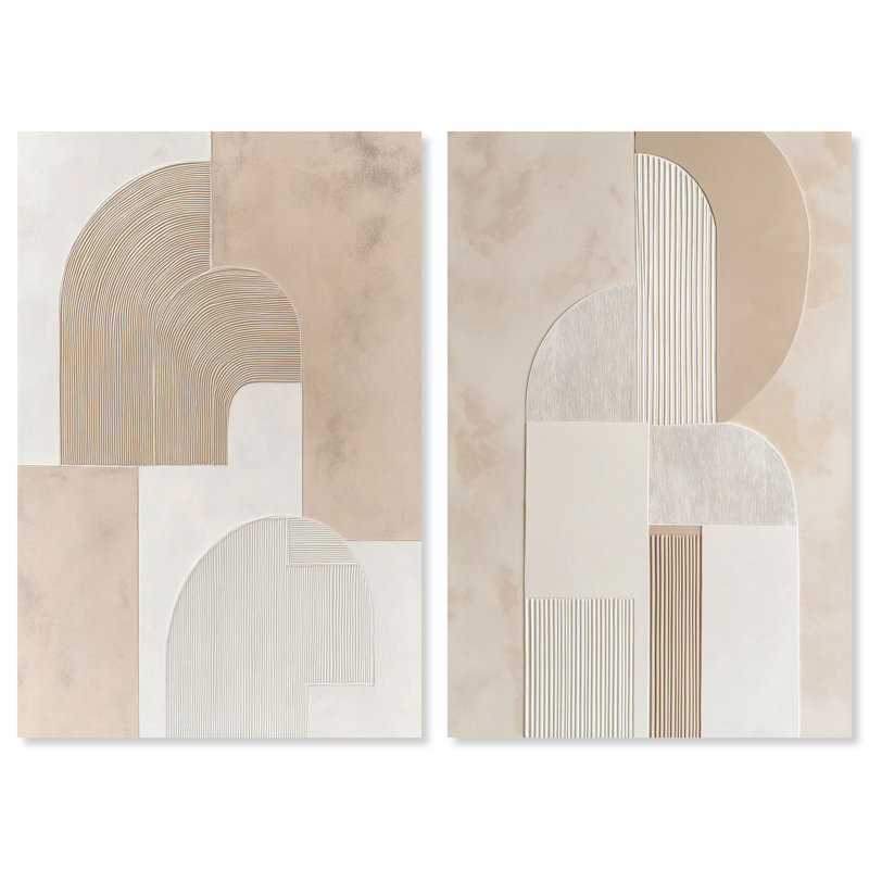 «Golden Luxe Glam Room Art», ensemble de 2 impressions sur toile par , H 36 po x l 24 po, Toile tendue, Ne s’applique pas