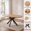 Ensemble de table de salle à manger extensible 5 pièces avec plateau en panneau de fibres à densité moyenne, pieds en métal et 4 chaises de salle à manger rembourrées-330554551-330554553