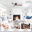 52-Inch Ceiling Fan With Light, 3 Wood Blades, Remote Control, Reversible DC Motor For Living Room (Black+Dark Walnut)