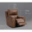 Fauteuil inclinable triple électrique en cuir véritable avec appui-tête et soutien lombaire à gravité zéro-1457257369